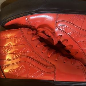 Vans Authentic David Bowie Red High Tops Old Skool Vans US M8.5 W10
